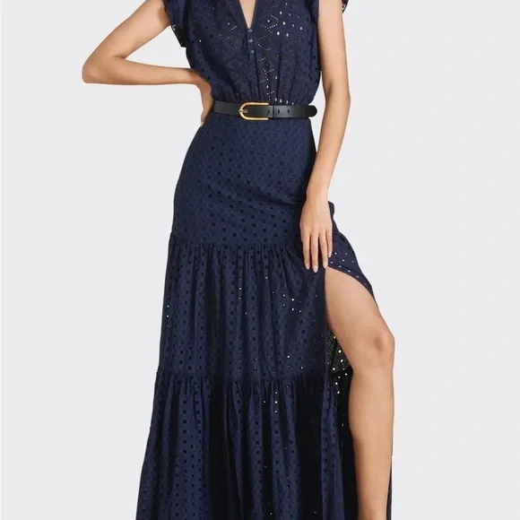 VERONICA BEARD
Satori Eyelet Short-Sleeve Maxi Dress - Picture 4 of 7